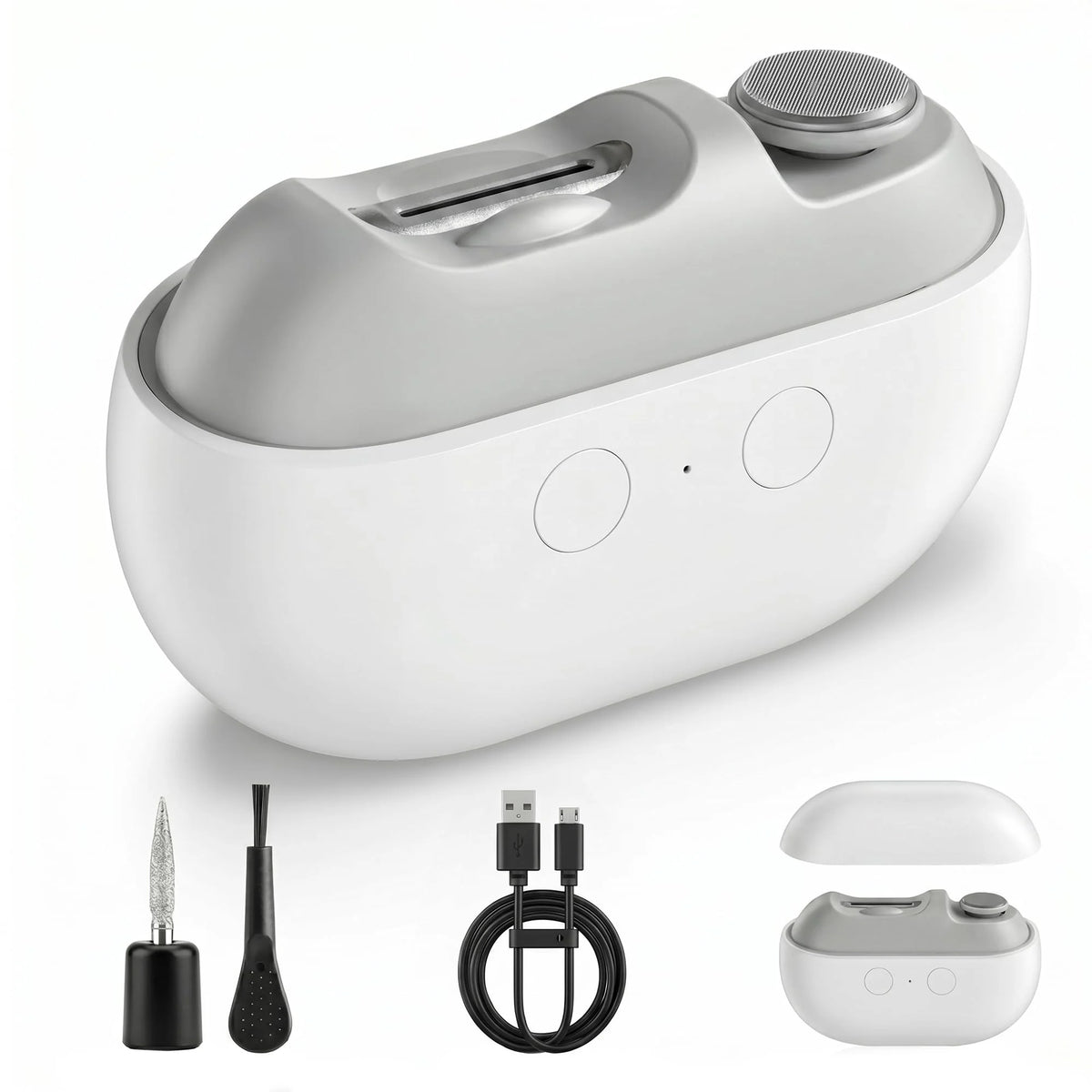 Electric Nail Clipper and Toenail Trimmer with Built-In Shaving Collector