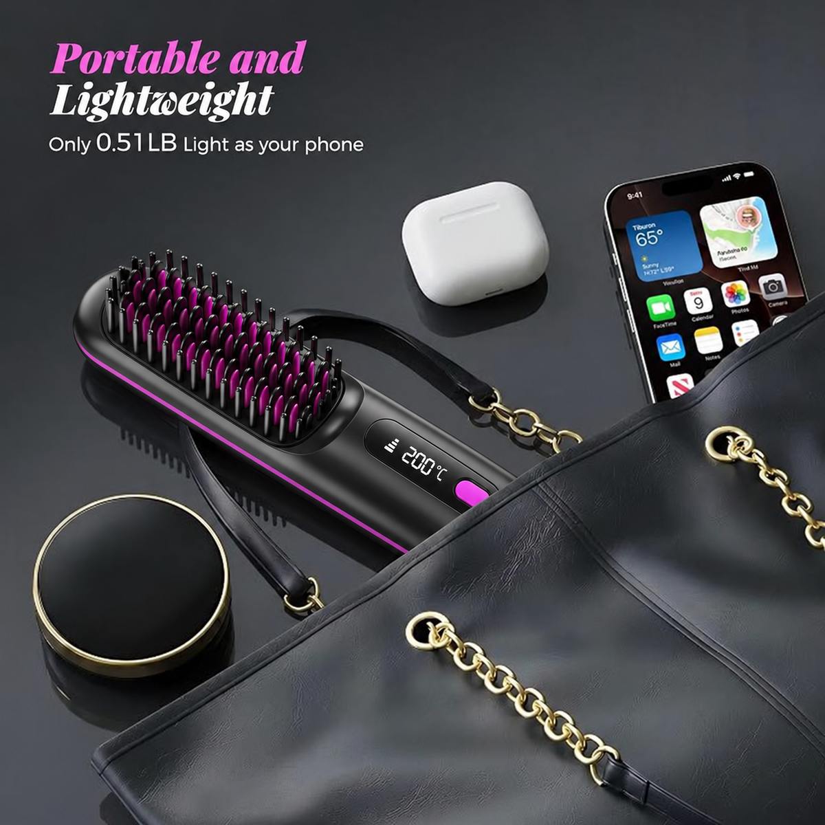 Cordless Hair Straightener Brush