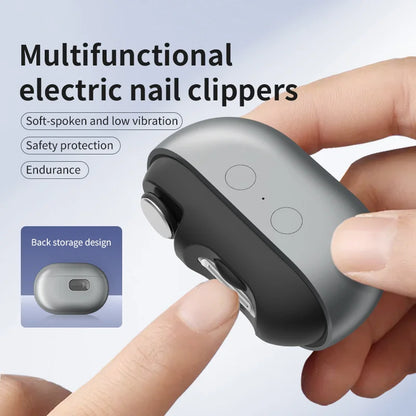 Electric Nail Clipper and Toenail Trimmer with Built-In Shaving Collector