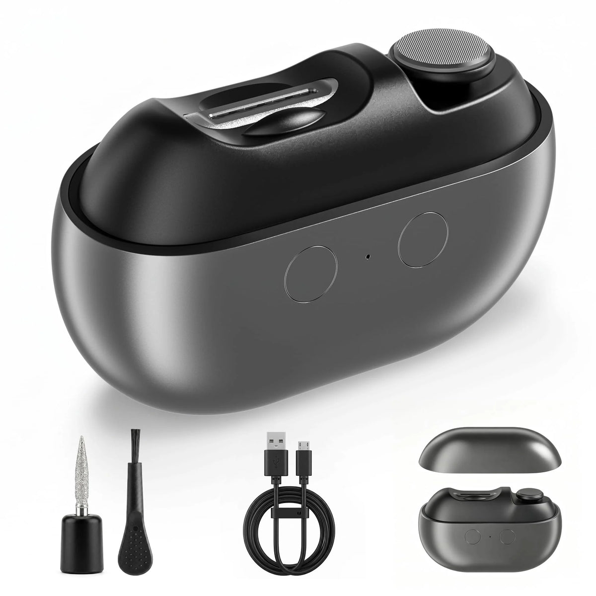 Electric Nail Clipper and Toenail Trimmer with Built-In Shaving Collector