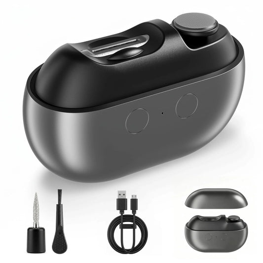 Electric Nail Clipper and Toenail Trimmer with Built-In Shaving Collector